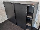 15 · OFFICE 2-SHELF STORAGE SIDEBOARD. BLACK WOODGRAIN LAMINATE. TWO SLIDING DOORS. COMBINATION LOCKABLE. 1,600 X 445 1,200 MM (W D H)
