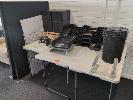 16 · OFFICE ORGANISERS. INCLUDES, 3 X BLOW MOULDED FOLDING TRESTLE TABLES, 2 X OFFICE DIVIDERS. 1,110 X 1,500 MM (W H)., AND QUANTITY OF DESK ORGANISERS, LAPTOP STANDS, BINS ETC