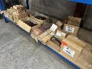 190 · FORD AUTOMOTIVE PARTS INCLUDING REAR INDICATOR & BRAKE LIGHT ASSEMBLIES, A/C COMPONENTS, MIRRORS, WATER PUMPS, VISCOUS DRIVES, ETC, AS NEW IN BOXES, 1 x SHELF NO GST
