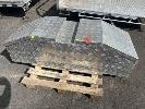 ALLOY STORAGE BOX, SUIT UTE,, TWIN LID, GAS LIFT, SIZE: 1600 x 550 x 500mm (H), NOTE: 1 LID SECTION SLIGHTLY BENT OFF CENTRE