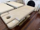 Dsse Latte Vinyl Upholstered Treatment Bed, Electronic Adjustable, 240v, Single Phase