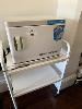 218 · HEALTH SUPER KANG ELECTRIC TOWEL WARMER, MOD: RTD-23A, 240V, SINGLE PHASE ON, WHITE METAL MOBILE TROLLEY