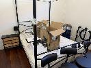 Black Metal Queen Size Bed, Mattress & 2 X Bedside Cabinets