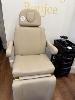 Dsse Latte Vinyl Upholstered Treatment Chair, Electronic Adjustable, 240v, Single Phase