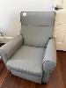 Grey Fabric Upholstered Treatment Arm Chair