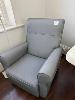 262 · GREY FABRIC UPHOLSTERED TREATMENT ARM CHAIR