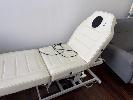 263 · WHITE VINYL UPHOLSTERED TREATMENT BED, ELECTRONIC ADJUSTABLE, 240V, SINGLE PHASE