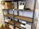 2 x BAYS GREY METAL SHELVING, 1800 x 900 x 400mm, (NOT INCLUDING CONTENTS)