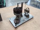 32 · STIRLING ENGINE, WORKING ENGINEERING MODEL. ALPHA TYPE WITH BURNER. 310 X 150 X 210 MM (W D H APPROX). WITH MIRROR BACKED DISPLAY BOX. NO GST