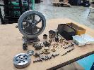 35 · MODEL ENGINE PARTS INCLUDING MODEL ATKINSON DIFFERENTIAL ENGINE FLYWHEEL & A-FRAME. NO GST