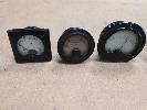 45 · 1 X VINTAGE PANEL VOLTMETER, DC 300 V., 1 X VINTAGE PANEL VOLTMETER, DC 100 V., 1 X VINTAGE PANEL MICROAMMETER, DC. NO GST