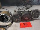 55 · 4 X VINTAGE DASHBOARD TEMPERATURE GAUGES NO GST