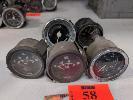 58 · 5 X VINTAGE DASHBOARD OIL PRESSURE GAUGES NO GST
