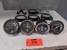 3 X Vintage Dashboard Ammeters., 1 X Fuel Economy Gauge, 5 X Gauge Stands, With Assorted Gauge Parts No Gst
