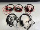 483 · 3 x PLANTRONICS C3220 USB WIRED HEADSETS, 2 x SENNHEISER SC130 USB WIRED HEADSETS