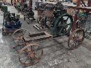 87 · ANTIQUE PORTABLE STATIONARY ENGINE, PETTER TYPE S "PATENT OIL ENGINE" No 201292. RATED 8 BHP @ 550 RPM. ON CAST IRON TROLLEY. MANUFACTURED CIRCA 1922 YEOVIL SOMERSET, ENGLAND. IMPORTED BY SA FARMER'S CO-OP, UNION LIMITED. NO GST