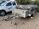 1998 CAMPER TRAILER, ARROW TRAILERS, 7x4', SOFT FLOOR, SINGLE AXLE,, REG: W32 019 (SA), VIN: 6G9T20000W2AD9048, WITH REAR KITCHEN STORAGE IN TAILGATE,, EXTENDABLE ANNEXE, FRONT MOUNT STORAGE BOX, SIZE: 1380 x 500 x 450mm (H), BATTERY POWER SUPPLY, UNDER FLOOR STORAGE & JERRY CAN HOLDERS,, BALL HITCH, BRAKES, SPARE WHEEL, JOCKEY WHEEL, WITH REG PAPERS NO GST 11.00% PREMIUM