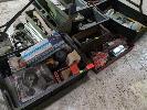 143 · ASSORTED TOOLS, TOOL BOX, ENGINEERING ACCESSORIES, BEARINGS, ETC IN 6 x BOXES UNDER TABLE NO GST