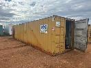 40' Shipping Container/Workshop With Power, Lighting, Benches & Storage, Split System A/C, Power Distribution