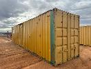 4 · 40' SHIPPING CONTAINER/WORKSHOP HI CUBE WITH POWER, LIGHTING, BENCH & RACKING, FRONT & SIDE ACCESS