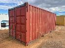 7 · 20' SHIPPING CONTAINER/STORAGE, (RED)