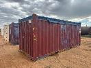 17 · 20' OPEN TOP CONTAINER WITH MILD STEEL WASTE OIL TANK