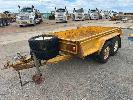 156 · OFFROAD TRAILER,, REG: TJ 66 NC (NOT REGISTERED), 10 x 5', CHECKERPLATE BODY, TANDEM AXLE, 2 x SPARES, BRAKES, 50mm HITCH