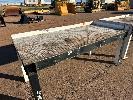 269 · 2 x CHECKER PLATE STEEL BENCHES, 2300mm EACH