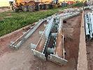 358 · GABLE ROOF INDUSTRIAL SHED FRAME COMPRISING, 5 x GABLE TRUSSES, 8.8m SPAN, 280mm UB,, 30 (APPROX) x C CHANNEL FRAME SUPPORTS, 200mm,, 10 x 250UB TRUSS SUPPORTS, 4.6m,, 6 x ASSORTED 200 & 250mm UB POSTS, ETC
