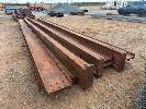 376 · 11 x STRUCTURAL STEEL I-BEAM COLUMNS, 380 x 10mm x 10m (L)