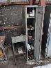 PARTS WASHER UNIT ON STAND & LOCKER UNIT, WITH CONTENCE OF SANDPAPER, SOLDERING EQUIPMENT, ETC NO GST