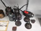 106 · ASSORTED VINTAGE OIL CANS ETC NO GST