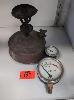 ANTIQUE BLOWLAMP. VINTAGE RONALDSON-TIPPETT PRESSURE GAUGE ETC. NO GST