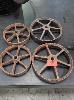 201 · 4 X STATIONARY ENGINE TROLLEY WHEELS NO GST