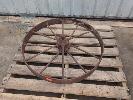 ANTIQUE STATIONARY ENGINE CART WHEEL NO GST