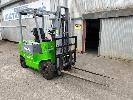 40 · ELECTRIC FORKLIFT 2T, MODEL: CPD-20, 3 STAGE MAST, SIDE SHIFT & TILT, HRS SHOWING: 66, MAX LIFT CAP 1,1700 kg, MAX LIFT HEIGHT 2400mm, , FAULTS: SIDE SHIFT NOT WORKING & NO BRAKES, SOLID TYRES, 11.00% PREMIUM