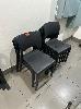33 · 7 x BLACK STACKING CHAIRS, PVC