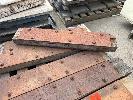 24 · 6 x IRON BRACED TIMBER SECTIONS, 1030 x 180 x 80mm