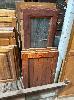 114 · MIXED TIMBER & LEAD LIGHT CABINET DOORS
