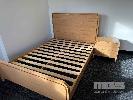 Pisa Queen Size Ash Laminate Timber Bed, 2060 X 1540mm, As New In 2 X Boxes