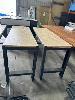 2 X Timber Top Benches, 1800 X 600 X 900mm, Black Metal Base