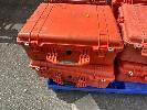 24 · 2 x GENUINE PELICAN CASES, ORANGE, 4 x LATCHES, 2 x PADLOCK POINTS, 600 x 450 x 220mm NO GST