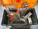Plastic Toolbox & Assorted Drill Bits