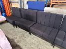 62 · 11 PIECE BOOTH SEATING, BLACK, GOLD TUBE STEEL FRAME