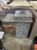 Freestanding Concrete Exposed Aggregate Basin With Side Shelf, Basin: 400 X 400 X 870mm, Basin Inner: 360 X 80mm, Shelf: 440 X 280mm