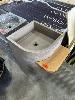 66 · FREESTANDING CONCRETE BASIN WITH WOODEN SIDE SHELF, BASIN: 450 x 445 x 900mm, BASIN INNER: 400 x 390 x 130mm, SHELF: 390 x 140mm