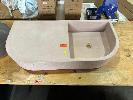 67 · CONCRETE BASIN, PINK, 950 x 450 x 150mm, BASIN : 390 x 390 x 120mm
