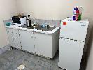 CONTENTS OF KITCHEN INCLUDING, SMALL KELVINATOR FRIDGE/FREEZER, 190 LITRE,, MICROWAVE, TOASTER, KETTLE, TABLE & CHAIR