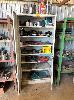 20 · STEEL STOCK CUPBOARD, 1900 x 900mm & CONTENTS INCLUDING LETTER PUNCHES, DIVIDERS, JUMPER LEADS, LUBRICANTS, 240V POWER TOOLS, RECOIL SET