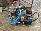 40 · PORTABLE AIR COMPRESSOR, IRON AR, MOD: TB1350DET, 2.5HP, 10CFM APPROX, 240V WITH HOSE, TYRE GAUGE & DUST GUN